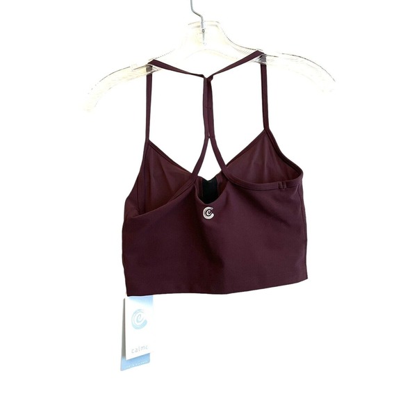 NWT Johnny Was Calme Crossback Cami Cropped Tank Bra Size XS Burgundy Purple - Picture 2 of 5